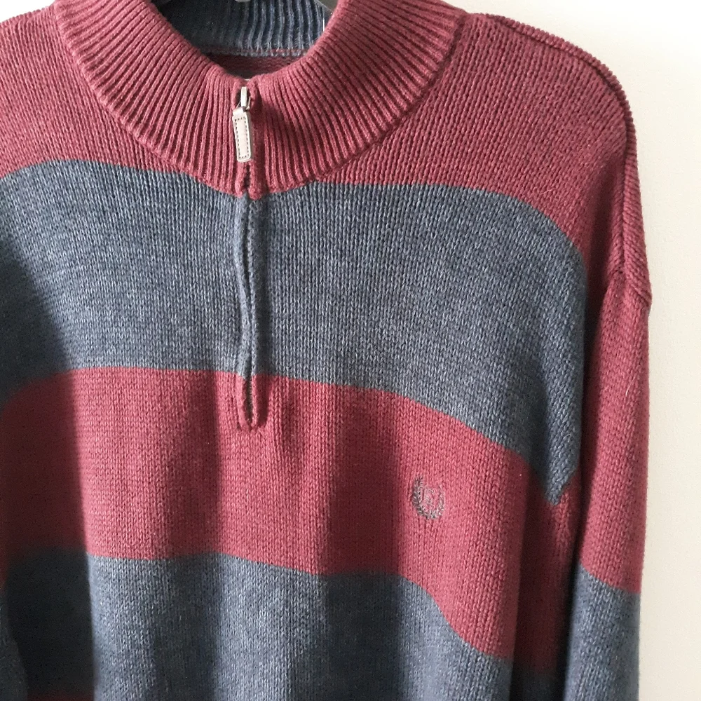 VTG Chaps 1/4 Zip Sweater XL